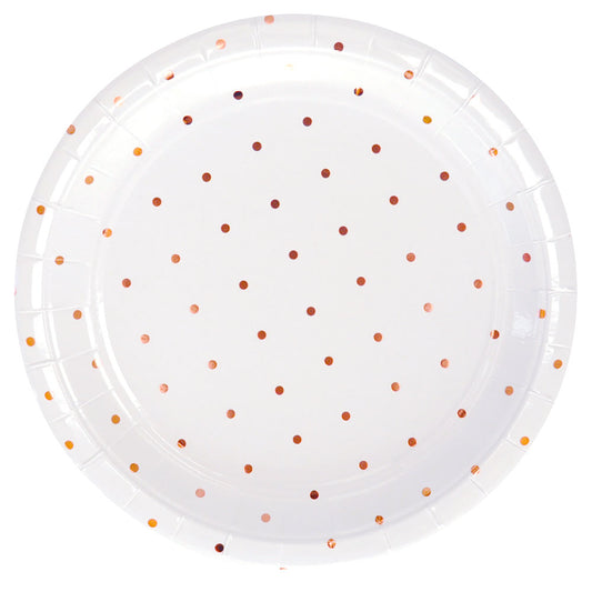 Rose Gold Spots Large Plate