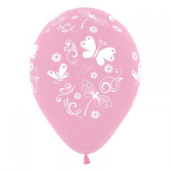 Sempertex 30cm Butterflies & Dragonflies Fashion Pink Latex Balloons, 6PK