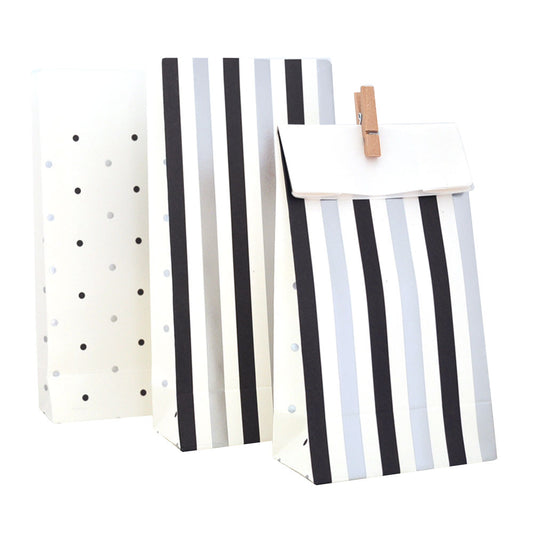 Silver & Black, Stripes & Spots - Treat Bag