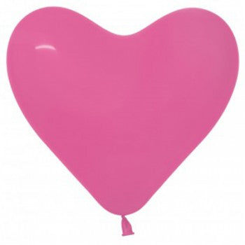 Sempertex 28cm Hearts Fashion Fuchsia Latex Balloons, 12PK