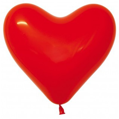 Sempertex 28cm Hearts Fashion Red Latex Balloons, 12PK