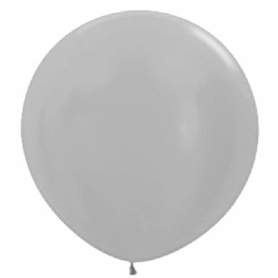 Sempertex 90cm Satin Pearl Silver Latex Balloons 481, 2PK