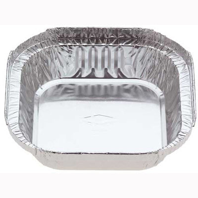 7113 - 305ml Small Shallow Square Foil Container - Pack of 100