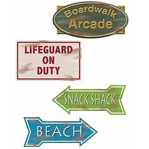 Beach Signs Cutouts