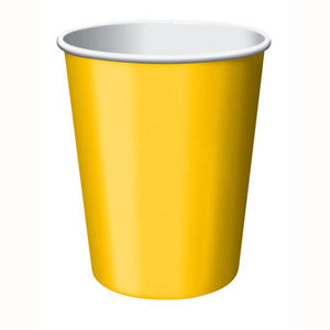 School Bus Yellow Cups Paper 266ml