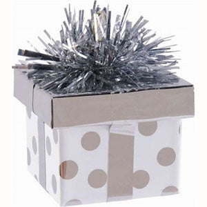 Balloon Gift Package Weight Silver Dots