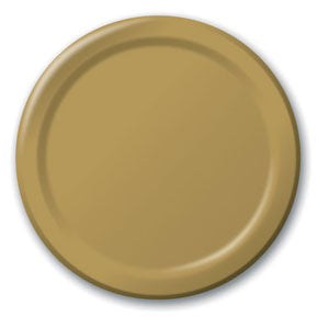 Glittering Gold Dinner Plates Paper 23cm