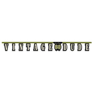 Vintage Dude 60th Birthday Jointed Banner 18cm x 1.7m