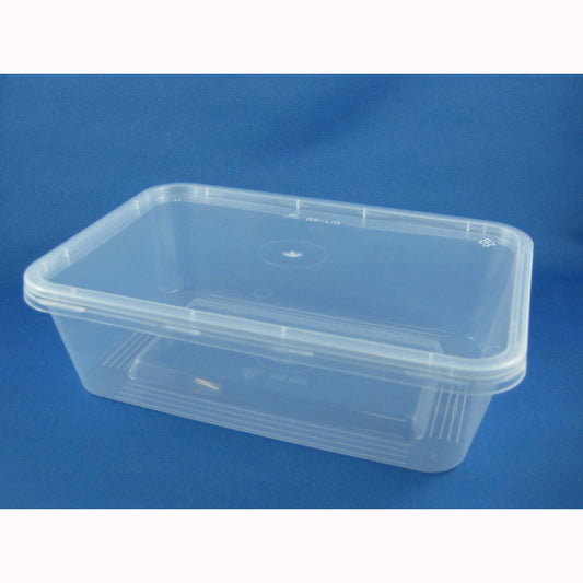 650ml Rectangle Container + Lid - Pack of 50