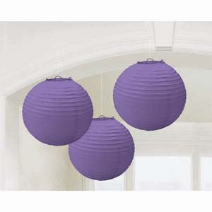 Round Paper Lanterns - New Purple