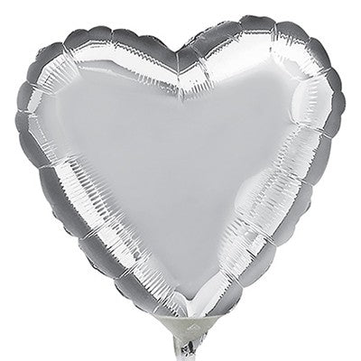 10cm Heart Silver A10