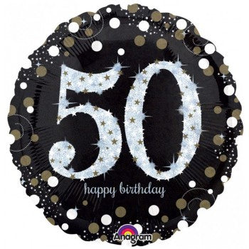 Jumbo Shape Holographic Sparkling Birthday 50 P40