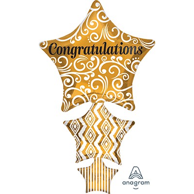 SuperShape Congratulations Stacked Stars P35