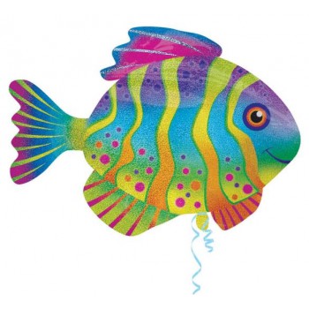 SuperShape Holographic Colourful Fish P40