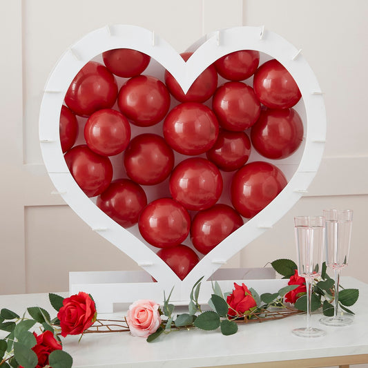 You and Me Heart Shaped Balloon Mosaic Stand